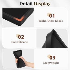 Wholesale Square Silicone Bathroom Sink Tray Waterproof Kitchen Sink Organizer Countertop Soap Caddy Holder Bulk OEM ODM - Product Image 4