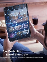 Protection d'écran anti-lumière bleue 2.5D pour Samsung Galaxy Tab S11 S10 S9 FE Plus A11 Film en verre trempé violet Protection des yeux