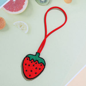 Handgemaakte zaadkraal handtasbedel aardbei watermeloen ananas citroen wijnglas patroon kralen hanger vakantie accessoire - Product Image 3