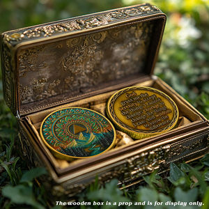 Pièce de monnaie personnalisée plaquée avec protection contre les surcharges, design en relief 3D, finition bronze, ronde, pour la fête des pères - Product Image 2