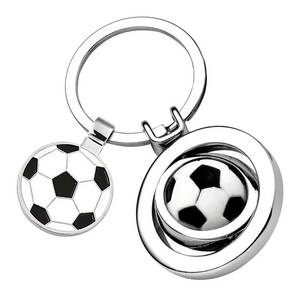 Porte-clés de football en métal personnalisé avec pièce de monnaie - Product Image 1