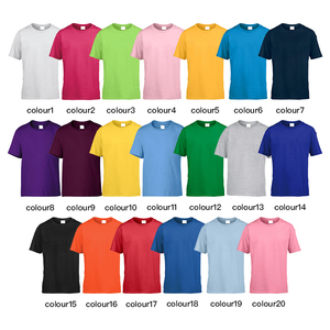 Camisetas lisas de Algodón <span class=keywords><strong>100</strong></span>% con logotipo personalizado al por mayor para niños, camisetas en blanco para niños, ropa para niños y niñas - Product Image 3