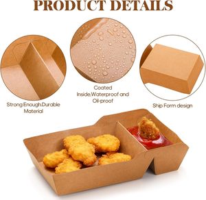 Emballage personnalisé pour la livraison de plats à emporter, boîte à sandwich en papier kraft coréen jetable pour croissants et déjeuner avec fenêtre - Product Image 5