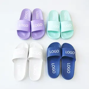 Slide-on Custom Women Slides Footwear,Custom Printed Soft sole PVC Slipper Sandals Footwear comfortable Plain summer slipper