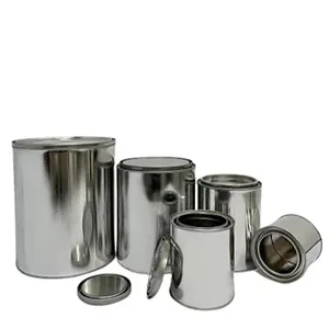 Popular 200ml 250ml 400ml 500ml 800ml 1000ml Round Empty Metal Tin Cans Are Used For Paint Or Glue