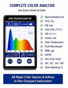 Spectrophotomètre USB portable Sensegood Instruments, analyseur de couleur, graphique spectrale complet (400-700 nm), plusieurs espaces de couleurs pour - Product Image 1