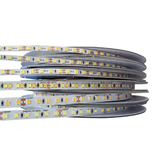 Samsung 2835 SMD lampu Strip Led Amber, cahaya 10M/ROLL Lm/w220 + CRI90 + 12V 5mm 120 Putih Hangat putih dingin aluminium 90 gudang