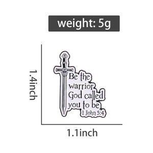 เป็นนักรบพระเจ้าเรียกคุณว่าเข็มเคลือบดาบและโล่เข็มกลัดปกเสื้อเครื่องประดับของขวัญสำหรับเพื่อน - Product Image 6