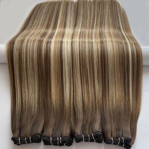 Extensioni per <span class=keywords><strong>capelli</strong></span> Genius Weft Haiyi 2025: <span class=keywords><strong>Cioccolato</strong></span> Marrone con Riflessi Biondo Chiaro e Marrone Noce - Le più vendute! - Product Image 5