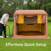Tente gonflable familiale pour le camping, grande capacité, tissu Oxford, installation automatique, portable