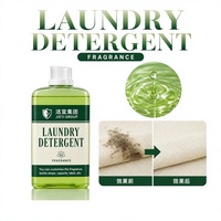 Détergent liquide pour lessive OEM vert herbe à paroi droite, produits de nettoyage, parfum longue durée, fraîcheur, produits de nettoyage