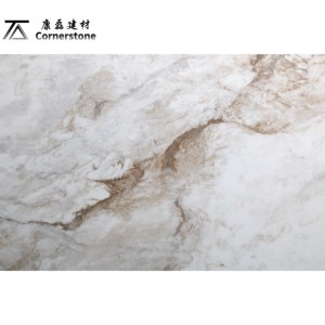 Dalles de porcelaine grand format KLA180 en pierre frittée, panneau mural grand format 1600*3200mm, design aspect <span class=keywords><strong>marbre</strong></span> de luxe, dalle de pierre frittée pour comptoir - Product Image 4