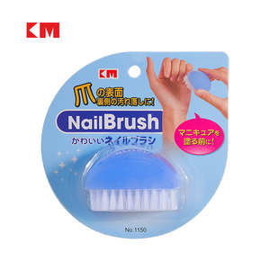 Cepillo de Limpieza de Uñas de Nailon con Cabeza Redonda KM 1150 Mini, Color Rosa Suave, Blanco y Azul, para Uñas de Manos y Pies - Product Image 1