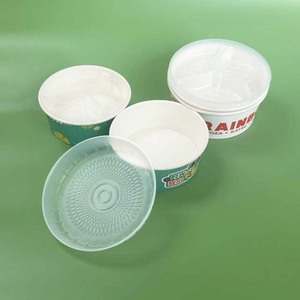 2 compt PP chèn thực phẩm dùng một lần riêng biệt Khay giấy dùng một lần bát - Product Image 1