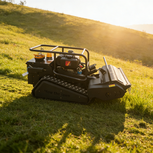 <span class=keywords><strong>Tondeuse</strong></span> à gazon télécommandée multifonctionnelle à chenilles, alimentée au diesel, 80cm 100cm 120cm, broyeur forestier, débroussailleuse à fléaux, vente chaude - Product Image 3