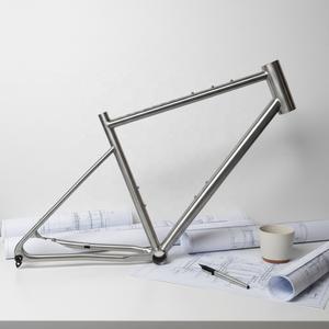 Cuadro de <span class=keywords><strong>Bicicleta</strong></span> de Gravel de Titanio Waltly, Ligero para Uso en Carretera y Ciclocross - Product Image 1