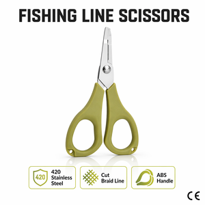 Tijeras de Pesca Portátiles de Acero Inoxidable para Exteriores con Línea Trenzada de PE - Product Image 1