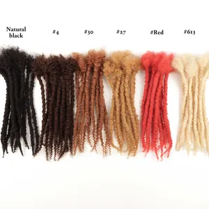 Orient Dreads Small Size 100% Wholesale Virgin Human Hair Textured Coiled Tips Locs With N atural Black #30 #27 #613 Color