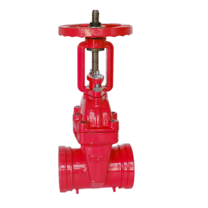 Válvula de Compuerta de Hierro Dúctil UL FM OS&Y con Vástago Ascendente Ranurado, Asiento Resiliente Rojo, <span class=keywords><strong>para</strong></span> Extinción de Incendios DN50-DN300 PN16 - Product Image 1