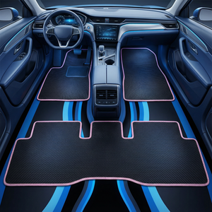 Juego de Alfombrillas Universales para Auto de 5 Piezas, Antideslizantes e Impermeables para Todas las Estaciones, Suministro Directo de Fábrica, 6.5mm de Grosor, Modelo 2026 - Product Image 1