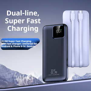 Batería Portátil de Alta Capacidad de 10000 mAh, 2 en 1, de Polímero de Litio, con Pantalla LED, Tipo C, Carga Rápida PD de 20 W para Uso en Exteriores - Product Image 3