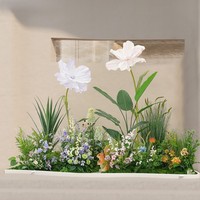 Maßgefertigte DIY Papier Öko-Freundliche Künstliche Riesige Mohnblume Grüne Blume Pflanze für Innenräume Weihnachten Ostern Hochzeit Restaurant Hotel