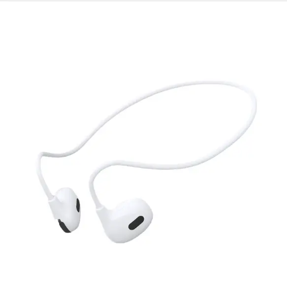 VV4 earphone Bluetooth open-ear, earphone leher panggilan masuk, kontrol kunci BT5.3, pengurang kebisingan ganda, waktu siaga panjang