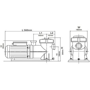 Bomba de Piscina ATO de 1HP 750W Trifásica 380V para Piscinas Elevadas con Cesta Filtrante de Alto Flujo - Product Image 6