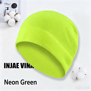 Custom Logo Embossed <b>Fleece</b> <b>Beanie</b> Hat Windproof Warm Winter Skull Cap Unisex Outdoor Sports Ski Running Plain 100% Polyester - Product Image 2