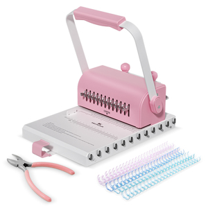 Machine à relier manuelle Mecolour 2:1, capacité de perforation 20 feuilles, 23 trous, format A4 A6, mini relieuse portable - Product Image 2
