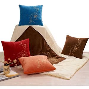 Coussin double usage SDD-8020, couette carrée en velours floral pliable pour canapé, voiture, bureau, sommeil, lavable en machine - Product Image 1