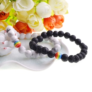 Лидер продаж, регулируемый браслет из натурального аметиста, Радужный Браслет для любителей йоги, гей-браслет - Product Image 3