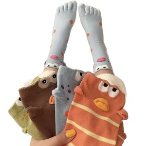 Five-Toe <b>Socks</b> Mid-Calf Women Cotton Anime Cartoon Sweat-Absorbent Lounge <b>Socks</b> For Home Wear - Product Image 4