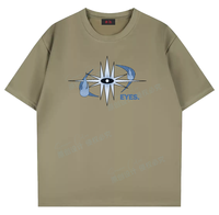 T-shirt pour homme 100% coton imprimé araignée 250 g/m² avec logo personnalisé, coupe ample, jersey décontracté avec motif