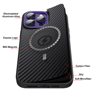 Funda con disipador de calor para <span class=keywords><strong>iPhone</strong></span> 14 <span class=keywords><strong>pro</strong></span> max, cubierta magnética de fibra de carbono para teléfono <span class=keywords><strong>iPhone</strong></span> <span class=keywords><strong>13</strong></span> 12 11 <span class=keywords><strong>pro</strong></span> max - Product Image 4