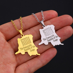 Cadena <span class=keywords><strong>de</strong></span> acero inoxidable chapada en oro <span class=keywords><strong>de</strong></span> 18K para hombre, collar con colgante con diseño <span class=keywords><strong>de</strong></span> <span class=keywords><strong>mapa</strong></span> <span class=keywords><strong>de</strong></span> <span class=keywords><strong>la</strong></span> <span class=keywords><strong>República</strong></span> Checa - Product Image 3