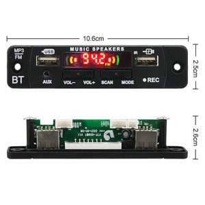 VIRE DC 5V 12V eller serbest çağrı telefon araba kayıt MP3 dekoder kurulu FM AUX radyo USB şarj aleti <span class=keywords><strong>Bluetooth</strong></span> 5.0 MP3 çalar modülü - Product Image 4