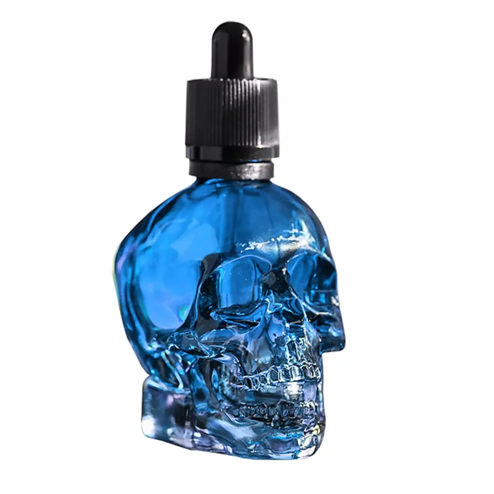 skull matte black oil dropper bottle 30 ml glass dropper bottle 1oz dropper bottle christmas gift box