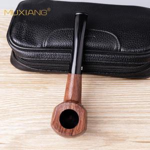 Muxiang Rosewood Smoking Pipe Bent Type Handmade Solid Wood Tobacco Pipe With Curved Handle For Personal Gift - Product Image 2