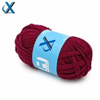Ruban en polyester de 100 g, fil fantaisie, 6 couleurs assorties pour le crochet, les sacs, les couvertures, le tricot à la main
