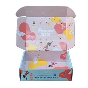 Logotipo personalizado impreso <span class=keywords><strong>paquete</strong></span> plano plegable corrugado troquelado caja de envío - Product Image 1