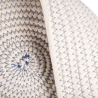 Panier en corde de coton naturel en gros, panier tissé à la main pour le rangement