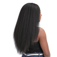 Grande perruque afro YAKI en fibre haute température, volumineuse, sans dentelle, cheveux longs bouclés légèrement frisés, fabriquée à la machine, modèle TT4206