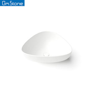 Vente chaude Lavabo à main en pierre artificielle personnalisée Mat Style américain Moderne Carré Montage sur plan de travail pour hôtels - Product Image 5