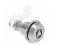 Loquet de compression E3 pour armoire industrielle, boîtier en acier inoxydable, actionné par outil, type compact, plage de serrage réglable 19.1