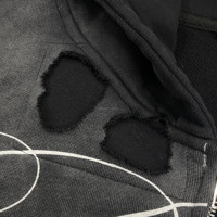 Sweats à capuche pour hommes 100% coton éponge française poids lourd Boxy Fit DTG impression en détresse lavé à l'acide délavé au soleil