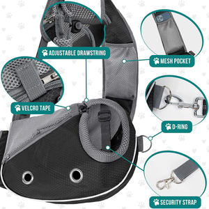 Free sample Pet <b>Carrier</b> Bags Reflective Portable Durable Breathable Neck Sling Single Shoulder <b>Dog</b> Bags Adjustable <b>Backpack</b> Bag - Product Image 3