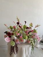 Chemin de table en soie et mousse artificielle rose bordeaux pour la Saint-Valentin et Thanksgiving