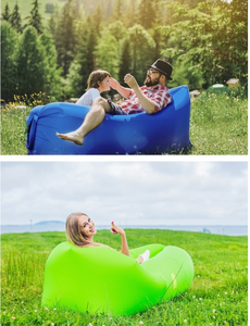 Sofá Inflable Plegable Portátil, Cama Individual Inflable Ligera, Tumbona Inflable para Playa, Camping, Viajes al Aire Libre y <span class=keywords><strong>Descanso</strong></span> en Interiores - Product Image 1