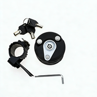 YH1925 Antivol à clé pour vélo, support de fixation pliable en acier pour cadenas cylindrique de vélo